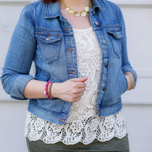 Cabi Bobbin Lace White Tank Top Size Medium - Picture 7 of 13